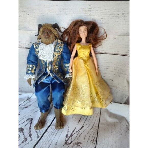 Beauty and the Beast Disney Dolls 12" Belle Beast READ - Picture 1 of 13